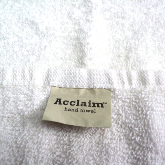 Breast Cancer Survivor Ribbon Embroidered Support the Cure White Hand Towel - Picture 4 of 4